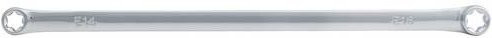 KS Tools CHROMEplus TX-E Doppel-Ringschlüssel XL E22xE24 in Silber - Bild 1