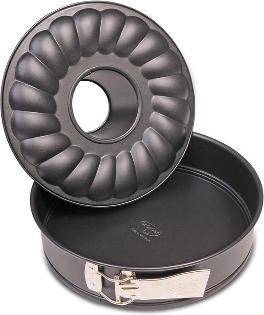 Dr. Oetker Springform Tradition mit Flach- und Rohrboden, Schwarz, Durchmesser: 24 cm - Bild 1