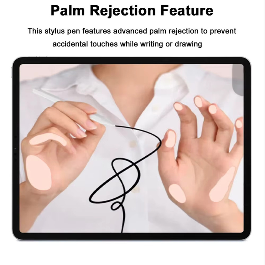 READYYEAH Stylus für Apple Pencil 2 Kompatibel mit iPad Air 4 5, Pro 11 12,9 und Mini 6, Drahtloses Laden und Palm Rejection, Weiß - Bild 3
