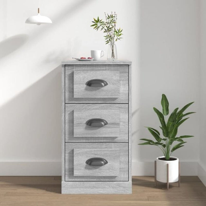 Modernes Sideboard Vidaxl in Grau Sonoma aus Holzwerkstoff, B/T/H: 36 x 35,5 x 67,5 cm - Bild 1