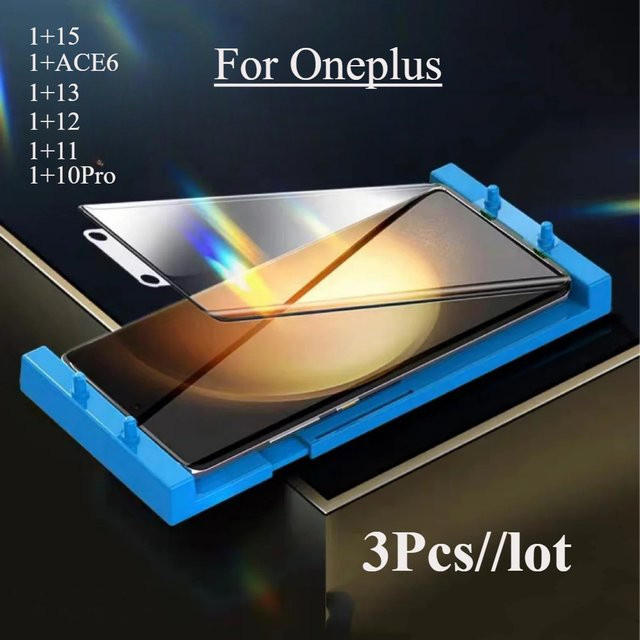 3-teiliges Keramik-Displayschutzfolien-Set für OnePlus 15, ACE6, 13, 12, 11, 10 Pro und 9 Pro in Transparent - Bild 1