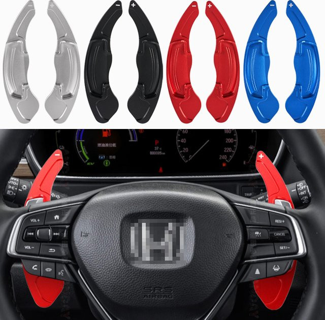 AULIGUS Aluminium Schaltwippen für Honda Civic Accord Spirior Odyssey in Silber und Grau - Bild 1