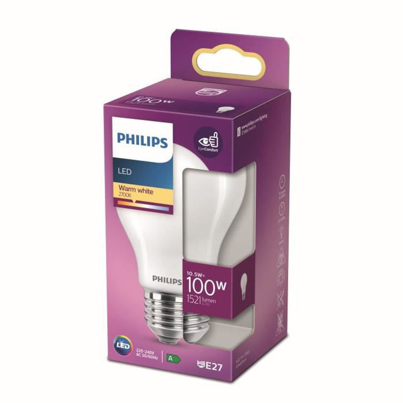 Philips LED-Leuchtmittel Classic A-bulb E27 Warmweiß 100W Äquivalent H x Ø: 10,4 x 6 cm - Bild 3