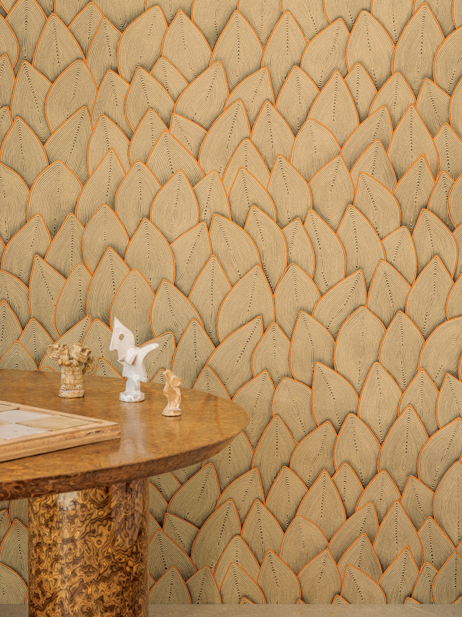 Élitis Tapete Jonchée VP 993 11 in Beige mit floralem Botanical-Design aus Vinyl und Vlies - Bild 1
