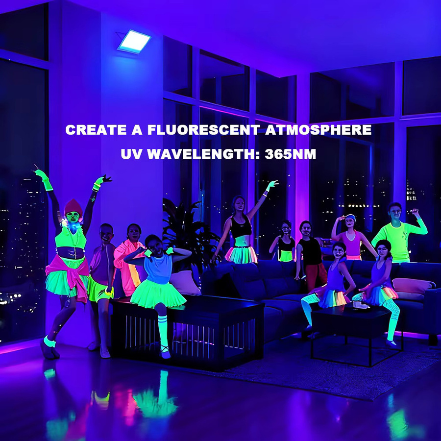 YNL LED UV Flutlicht Schwarzlicht Wasserdicht für Party und Outdoor in Schwarz - Bild 4