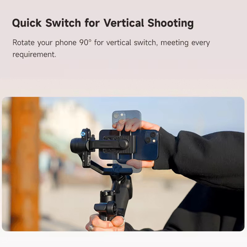 FeiyuTech SCORP Mini 3 Gimbal-Stabilisator für Smartphone mit AI-Tracking-Modul und Lüfter, Schwarz, 2 kg Nutzlast - Bild 3