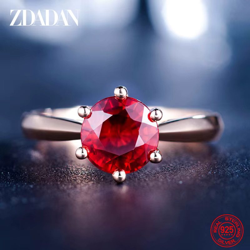 ZDADAN Ring 925 Silber, Roségold, Zirkonia, Damen - Bild 3