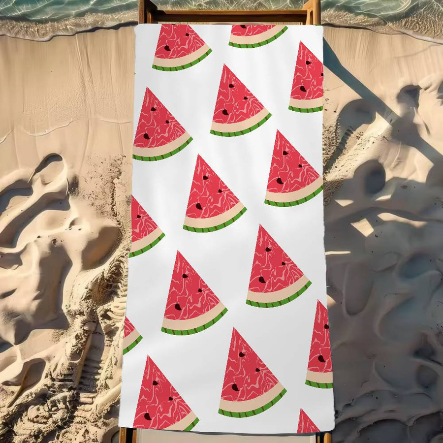 Ka Chen Muda Mikrofaser Strandtuch mit Wassermelonen-Muster, schnelltrocknendes Handtuch für Strand, Pool und Reisen, Breite: 40 cm, Höhe: 60 cm - Bild 2