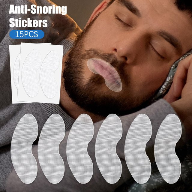 Anti-Schnarch-Aufkleber für Lippen und Nase, 15 Stück, Unisex - Bild 1