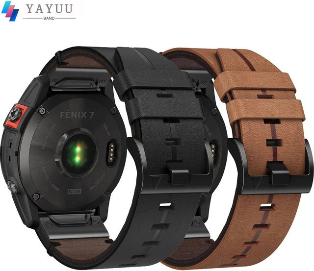 Yayuu Uhrenarmband Leder, Schwarz - Bild 1