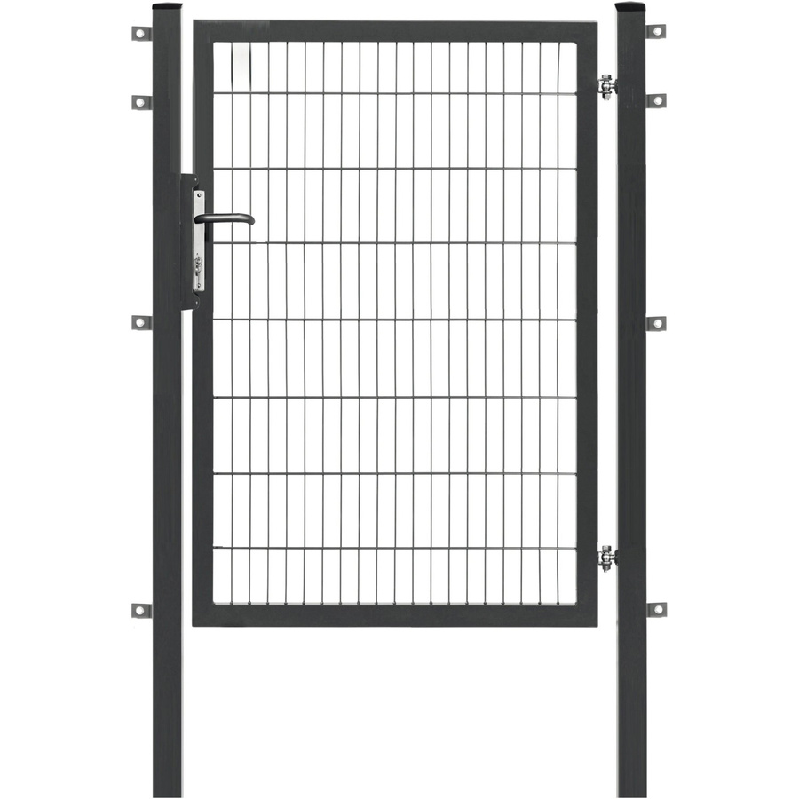 Floraworld Einzeltor Premium mit Doppelstabmattenfüllung in Anthrazit, Höhe: 160 cm, Breite: 120 cm - Bild 2