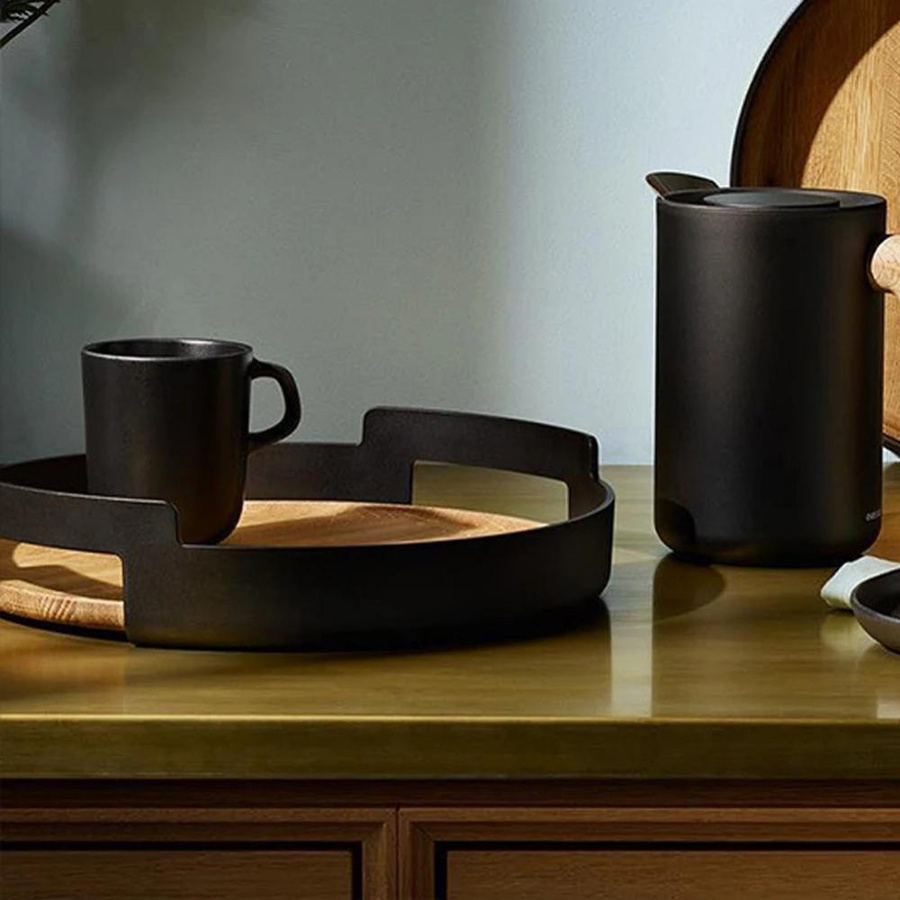 LChome Serviertablett aus Bambus im Nordic Stil, Schwarz - Bild 3