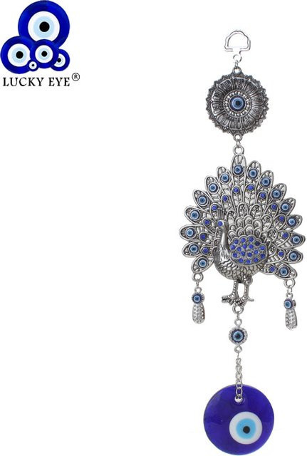 Anhänger Türkischer Pfau Evil Eye, Metall, Glas, Lucky eye - Bild 1