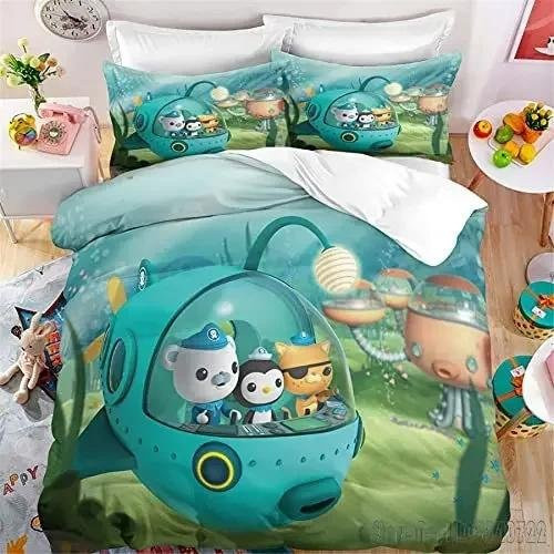 Octonauts Kinder Bettwäscheset mit Bettbezug und Kissenbezug in Blau, B/H: 120 x 150 cm - Bild 1