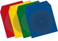 MediaRange CD/DVD Papierhüllen Color-Pack mit Sichtfenster, wiederverschließbar, farbig sortiert, 100 Stück - Bild 1