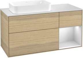 V&B Waschtischunterschrank Finion in Weiß matt lackiert, Breite: 120 cm, Tiefe: 50,1 cm, Höhe: 50,1 cm - Bild 1
