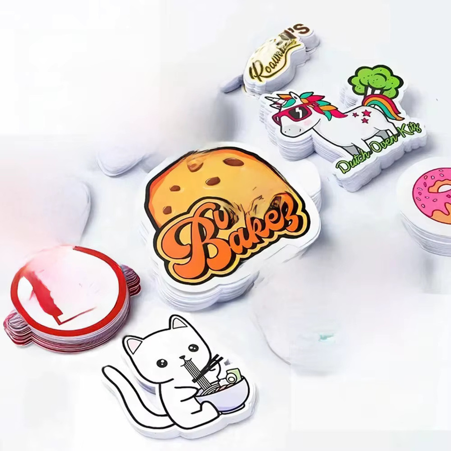 100 Stück personalisierte Aufkleber aus wasserfestem PVC in Multicolour für dein Logo-Design - Bild 1