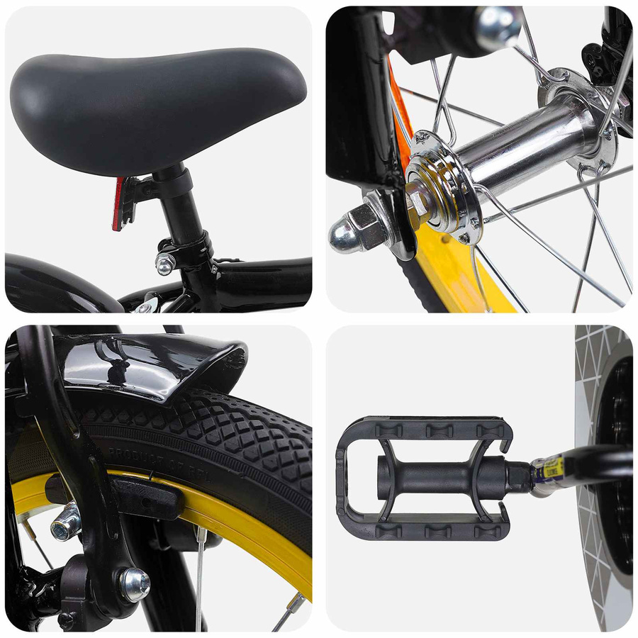 VD Home Furnishing Kinderfahrrad 16 Zoll Schwarz - Bild 1