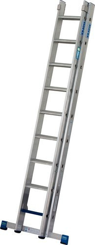 Krause Schiebeleiter STABILO + S aus Aluminium in Silber und Blau mit 9 Stufen - Bild 1