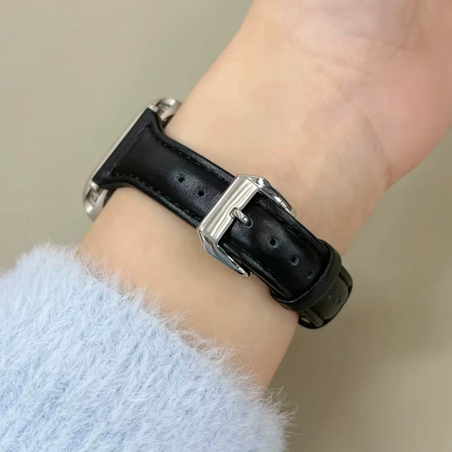 Echtlederarmband, Schwarz, Unisex - Bild 2