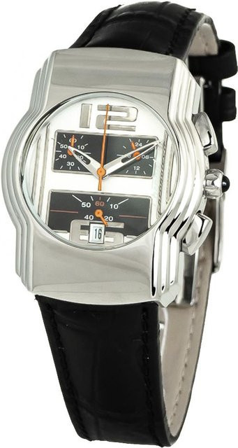 CHRONOTECH Analoguhr, Quarz, Edelstahl, Schwarz, Damen - Bild 1