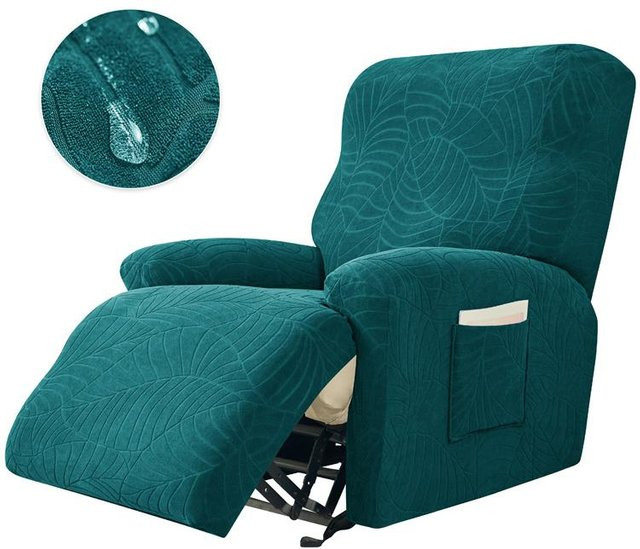 Wasserabweisender Relaxsesselbezug aus Jacquard-Stretch-Material für 1 Sitzer, 4er-Set, Rutschfest und Waschbar - Bild 1