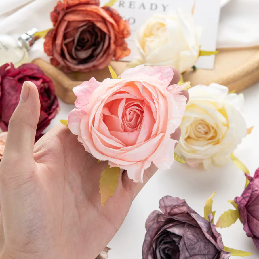 ZQCY Künstliche Seidenrosen in Multicolour für Dekoration, Hochzeit und DIY-Projekte - Bild 2