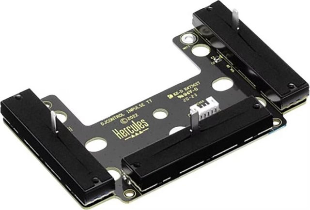 Hercules AddOn Mixersteuerung DJ Inpulse T7 Premium Faders Modul in Schwarz und Gold - Bild 1