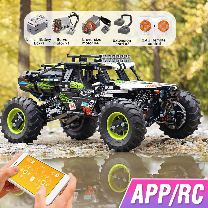 Mould King 18002 Technisches Auto, RC Buggy Modell, Baustein-Set - Bild 4