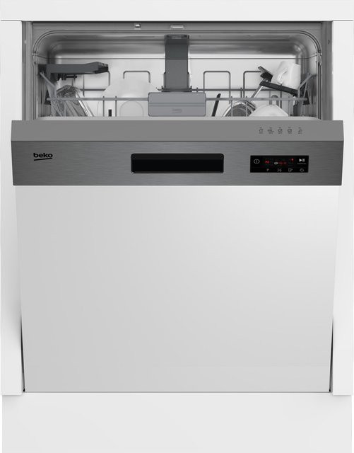 Beko Teilintegrierbarer Geschirrspüler 60 cm in Edelstahl/Silver BDSN15430X - Bild 1