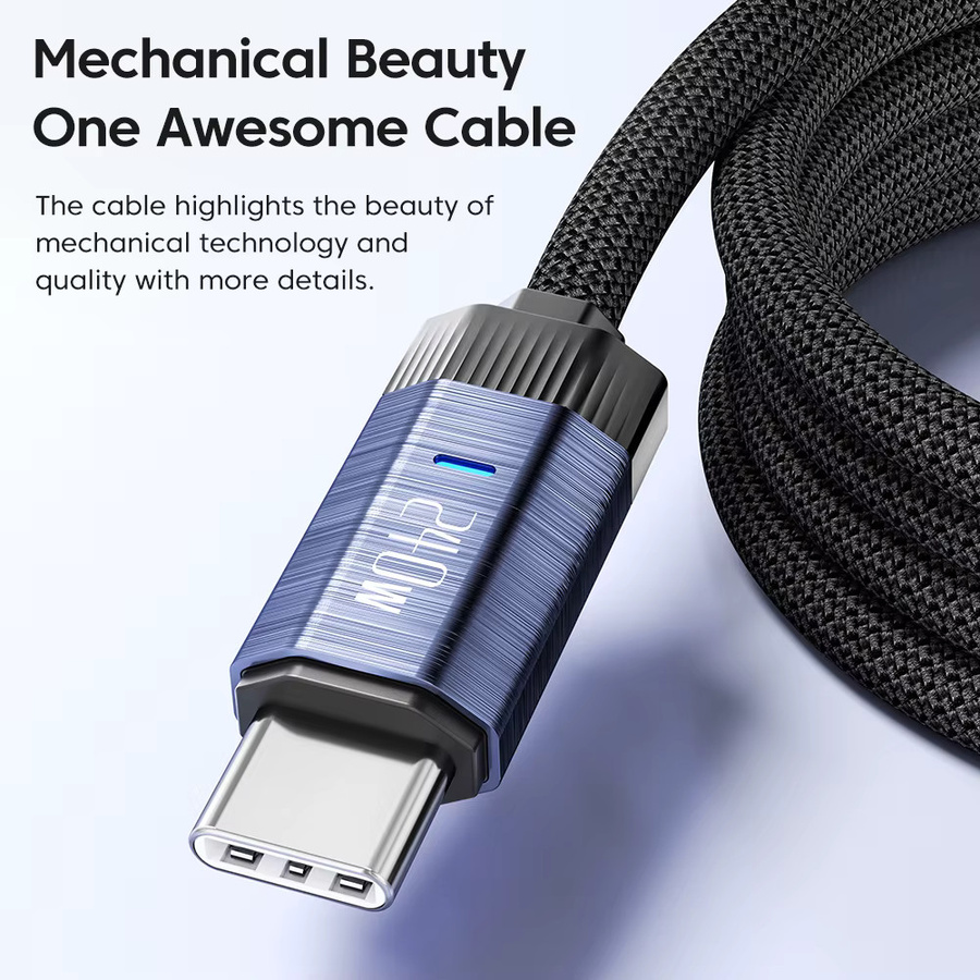 Toocki USB-C auf USB-C Schnellladekabel 240W in Blau für Samsung, Huawei, Xiaomi und Macbook - Bild 4