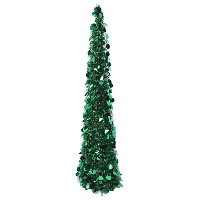OutsideWorld Künstlicher Weihnachtsbaum aus PET in Grün, 150 cm Höhe, Aufklappbarer Kunstbaum für Innen und Außen - Bild 1