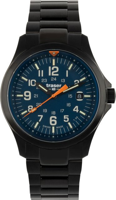 Traser Herrenuhr, Quarz, Edelstahl, Blau, 42 mm, 10 ATM - Bild 1