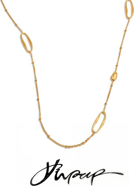 Yhpup Halskette, Edelstahl, Gold, 88 cm, Damen - Bild 1