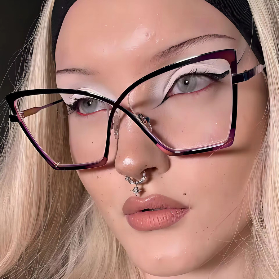 Sonnenbrille, quadratisch, Vollrand, Metall, schwarz, Unisex - Bild 2