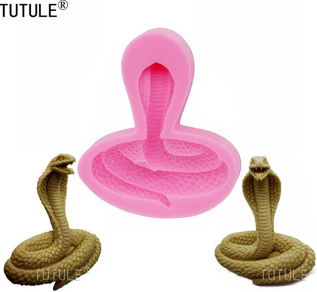 TUTULE Silikonform Schlange in Pink für Kuchen, Schokolade und Kekse - Bild 1