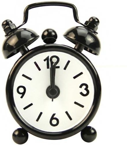 Amusedly Mini-Wecker Classic Home analoger Rundwecker schwarz - Bild 1
