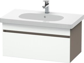 Duravit Waschtischunterschrank DuraStyle in Weiß, wandhängend, 1 Auszug, B: 80 cm, T: 45,3 cm, H: 39,8 cm - Bild 1