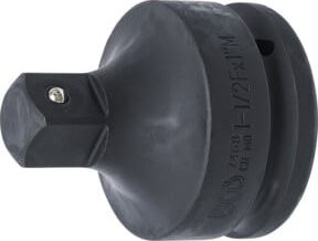 BGS Kraft-Steckschlüssel-Adapter 7468 aus Chrom-Molybdän-Stahl mit Innenvierkant 38 mm (1 1/2 Zoll) und Außenvierkant 25 mm (1 Zoll) in Schwarz - Bild 1