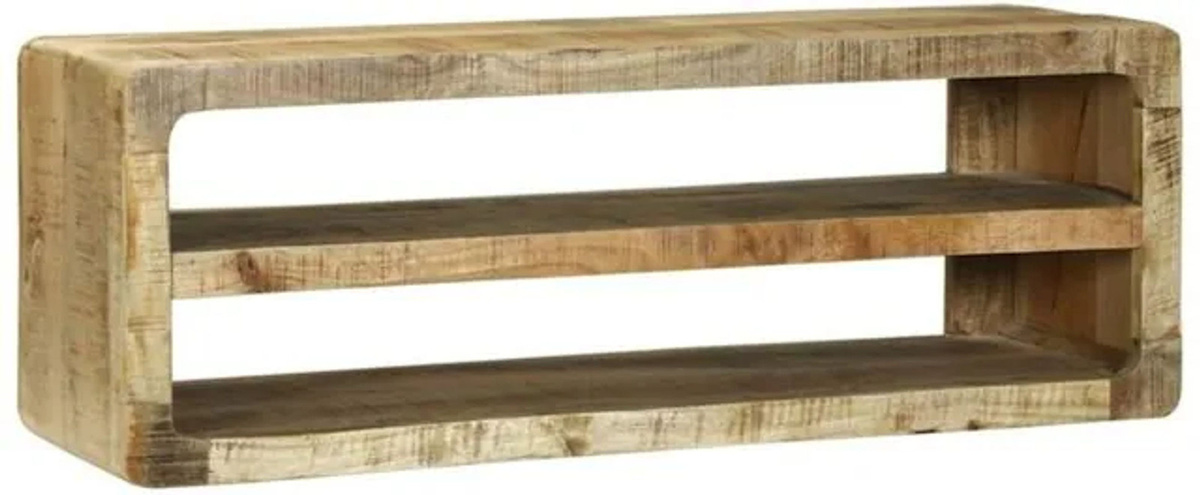 Vidaxl TV-Schrank aus Massivholz Mango in Braun, modern und minimalistisch, B/T/H: 100 x 32 x 36 cm - Bild 1