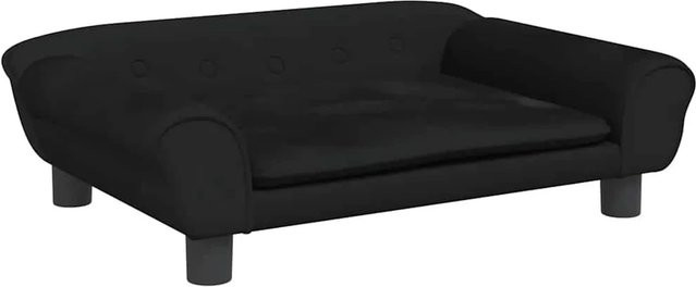 vidaXL Hundesofa Schwarz Samt B/T/H: 70 x 48 x 22 cm - Bild 1