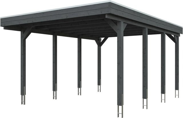 SKANHOLZ Carport Friesland aus Fichte mit Stahl-Dachplatten in Schiefergrau, B: 402 cm, T: 555 cm, H: 239 cm - Bild 4