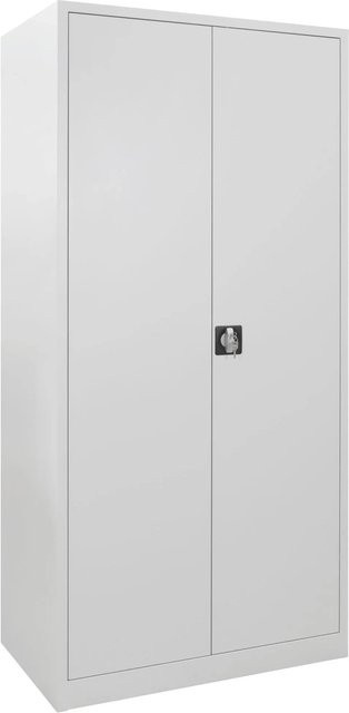 PROREGAL Flügeltürschrank Owl in Lichtgrau mit 4 Fachböden, H: 195 cm, B: 95 cm, T: 50 cm - Bild 1
