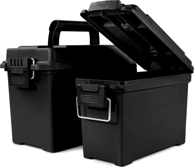 HILEBACK Werkzeugkoffer aus Hartplastik in Schwarz, Organizer für Werkzeuge und Hardware, B/T/H: 35,0 x 21,5 x 14,3 cm - Bild 1