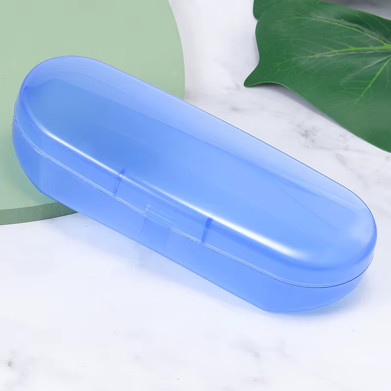 MDOD Brillenetui Kunststoff, transparent, blue - Bild 2