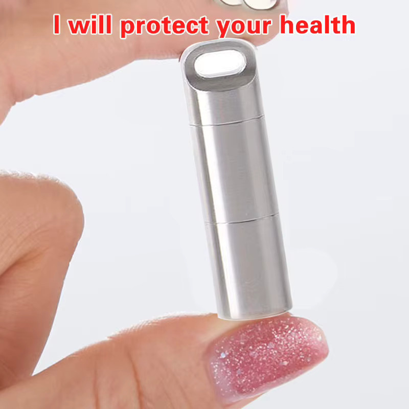 Schlüsselanhänger Mini-Pillendose Edelstahl, wasserdicht, Unisex - Bild 3