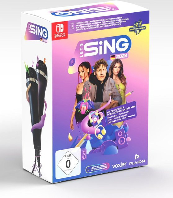 Let's Sing 2024 für Nintendo Switch mit 2 Mikrofonen Multicolor - Bild 1