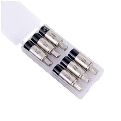 BERNSTEIN Tools for Electronics 4-989-KSB Drehmomentadapter-Satz 1/4 Zoll (6,3 mm) in Silber, 3,0 - 5,5 Nm - Bild 1