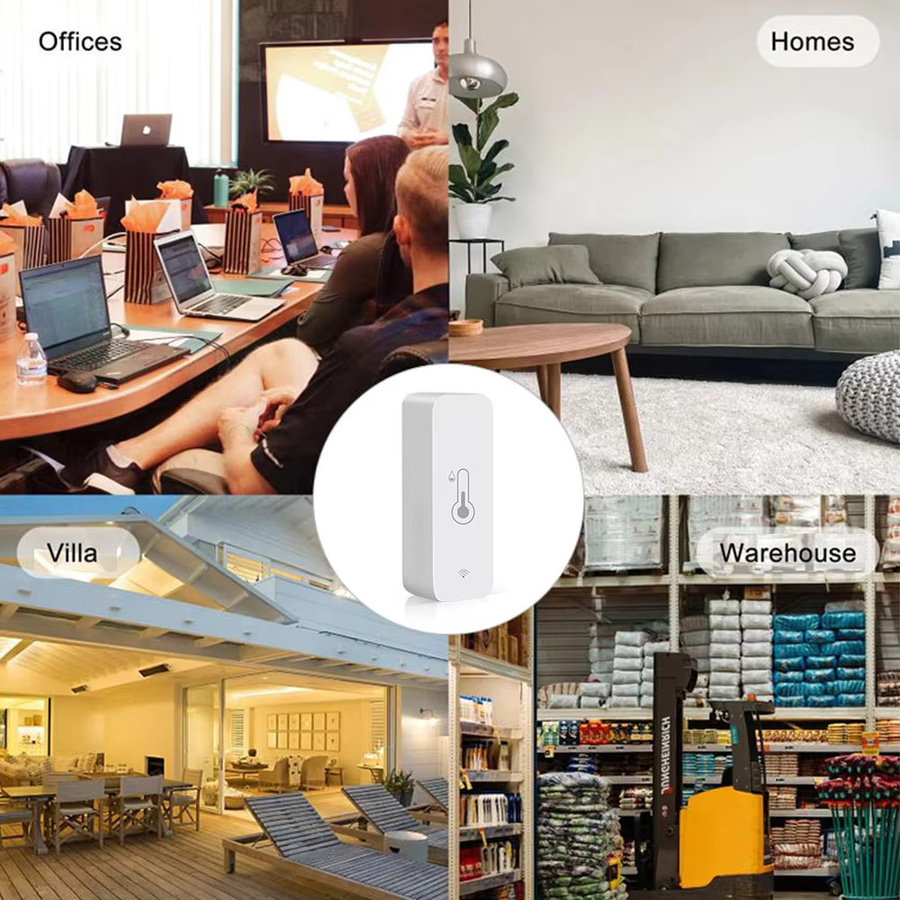 Tuya Zigbee WiFi Temperatur- und Feuchtigkeitssensor TH01/ZTH01 in Weiß mit App-Fernsteuerung und Kompatibilität für Google Assistant, Alexa und SmartLife - Bild 3