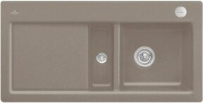 Villeroy & Boch Spüle Subway 60 rechts in Timber C-Plus mit Ablaufgarnitur und Exzenter, Breite: 60 cm - Bild 1